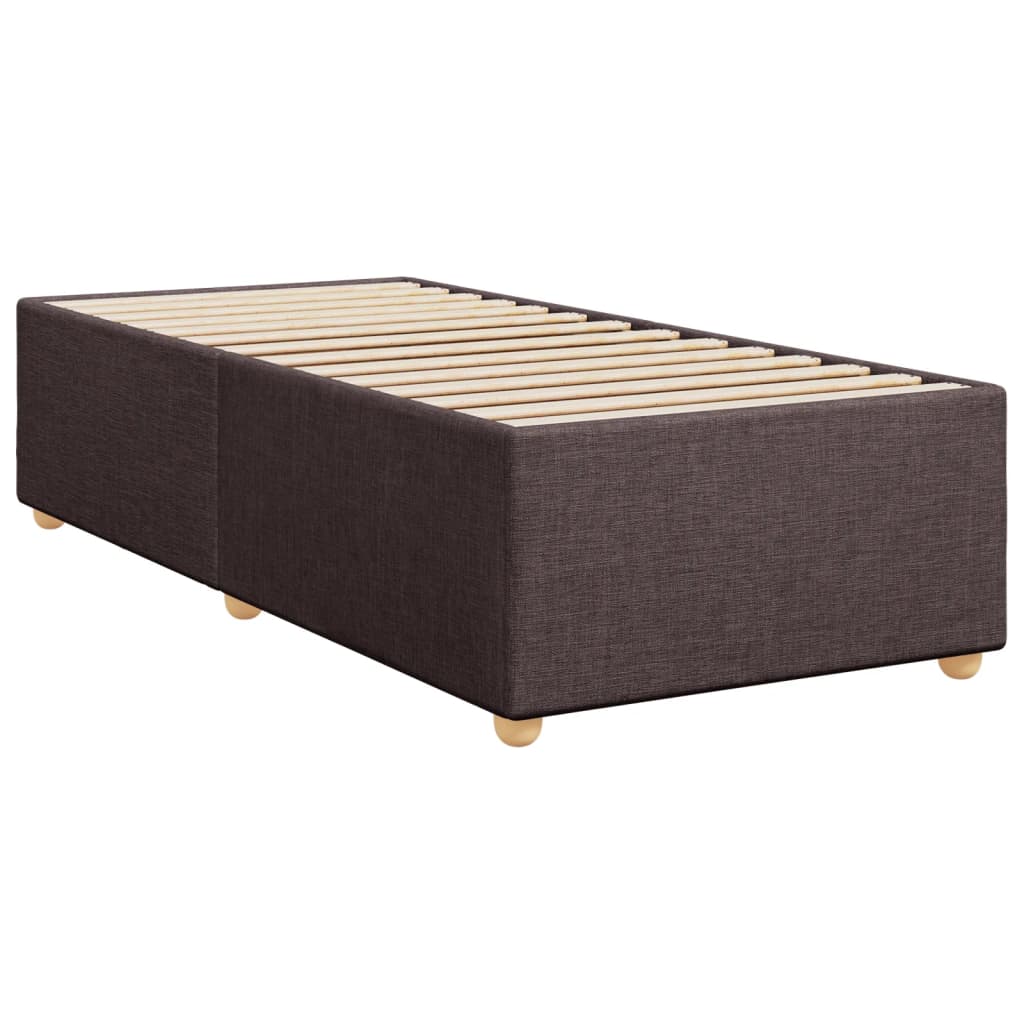 Boxspring met matras stof donkerbruin 90x190 cm Bedden & bedframes | Creëer jouw Trendy Thuis | Gratis bezorgd & Retour | Trendy.nl