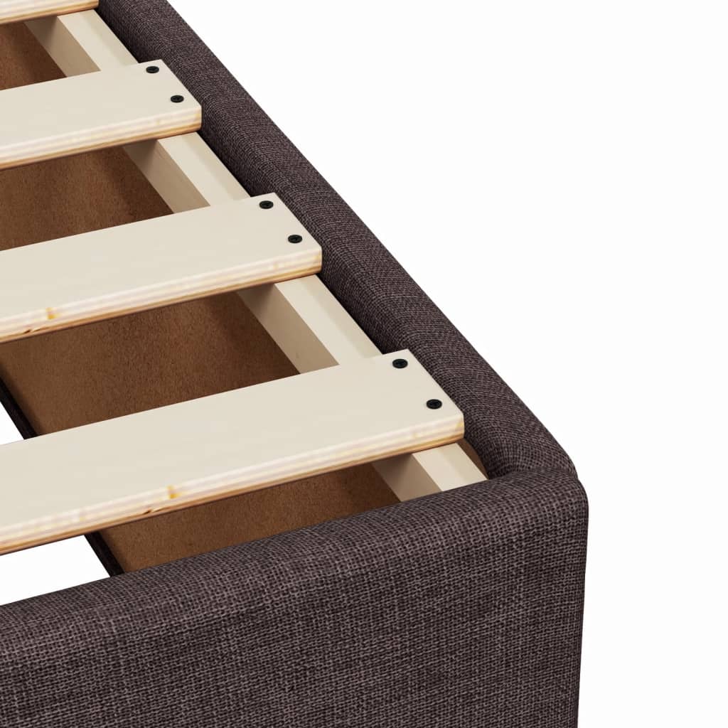 Boxspring met matras stof donkerbruin 90x200 cm Bedden & bedframes | Creëer jouw Trendy Thuis | Gratis bezorgd & Retour | Trendy.nl