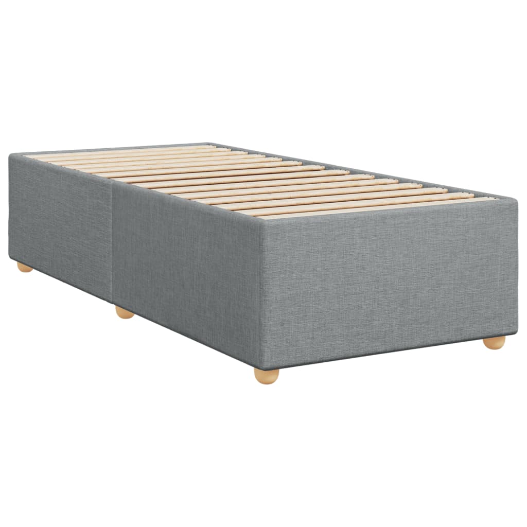 Boxspring met matras stof lichtgrijs 90x200 cm Bedden & bedframes | Creëer jouw Trendy Thuis | Gratis bezorgd & Retour | Trendy.nl