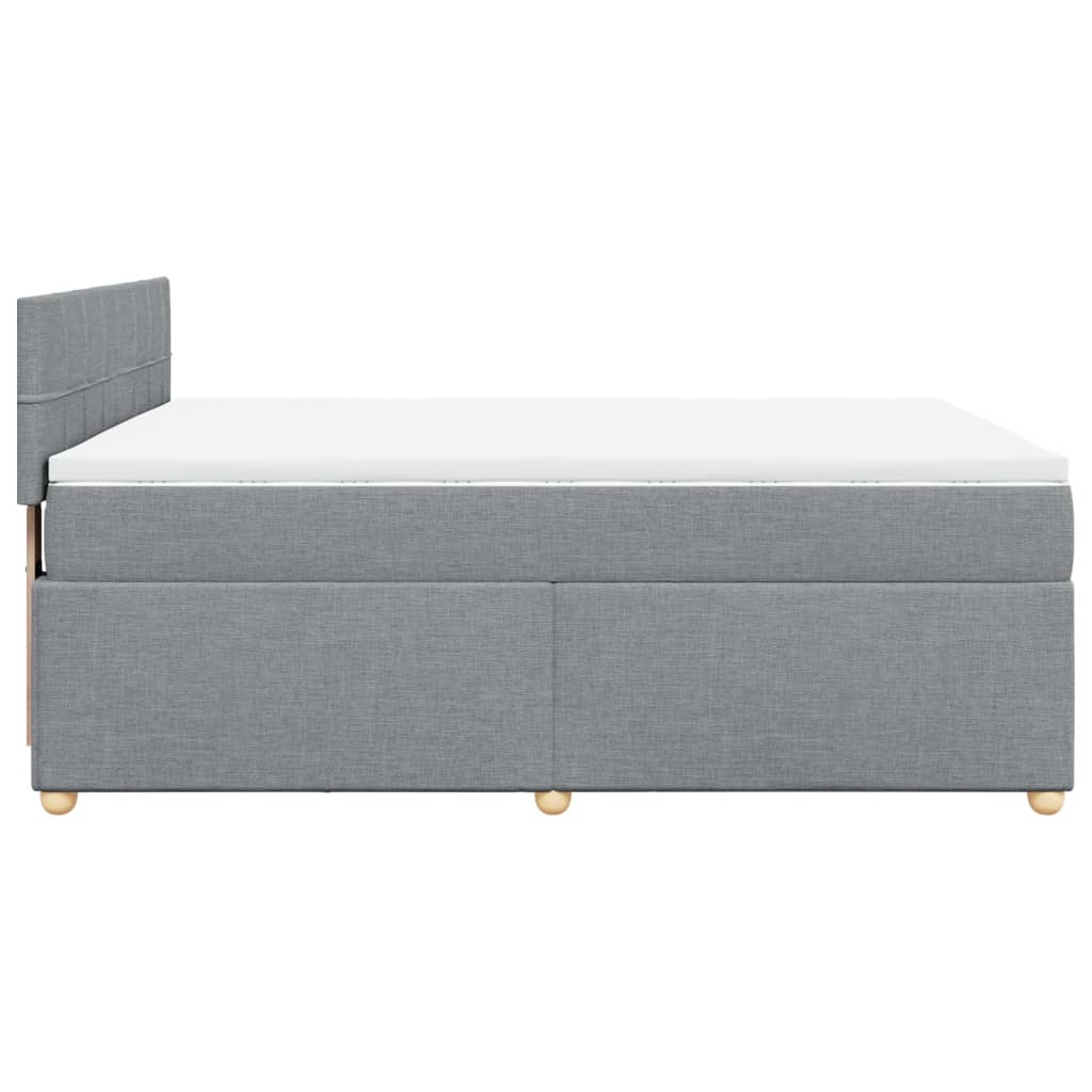 Boxspring met matras stof lichtgrijs 140x190 cm Bedden & bedframes | Creëer jouw Trendy Thuis | Gratis bezorgd & Retour | Trendy.nl