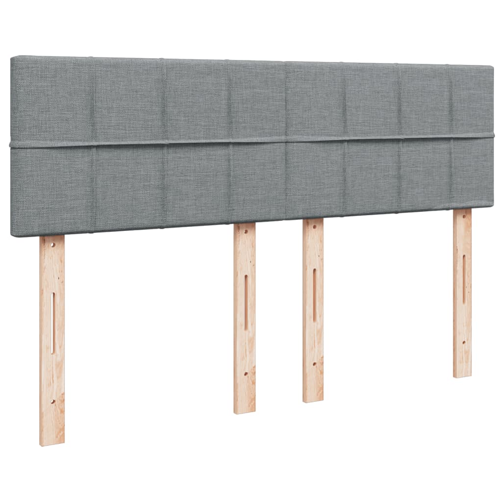 Boxspring met matras stof lichtgrijs 140x190 cm Bedden & bedframes | Creëer jouw Trendy Thuis | Gratis bezorgd & Retour | Trendy.nl