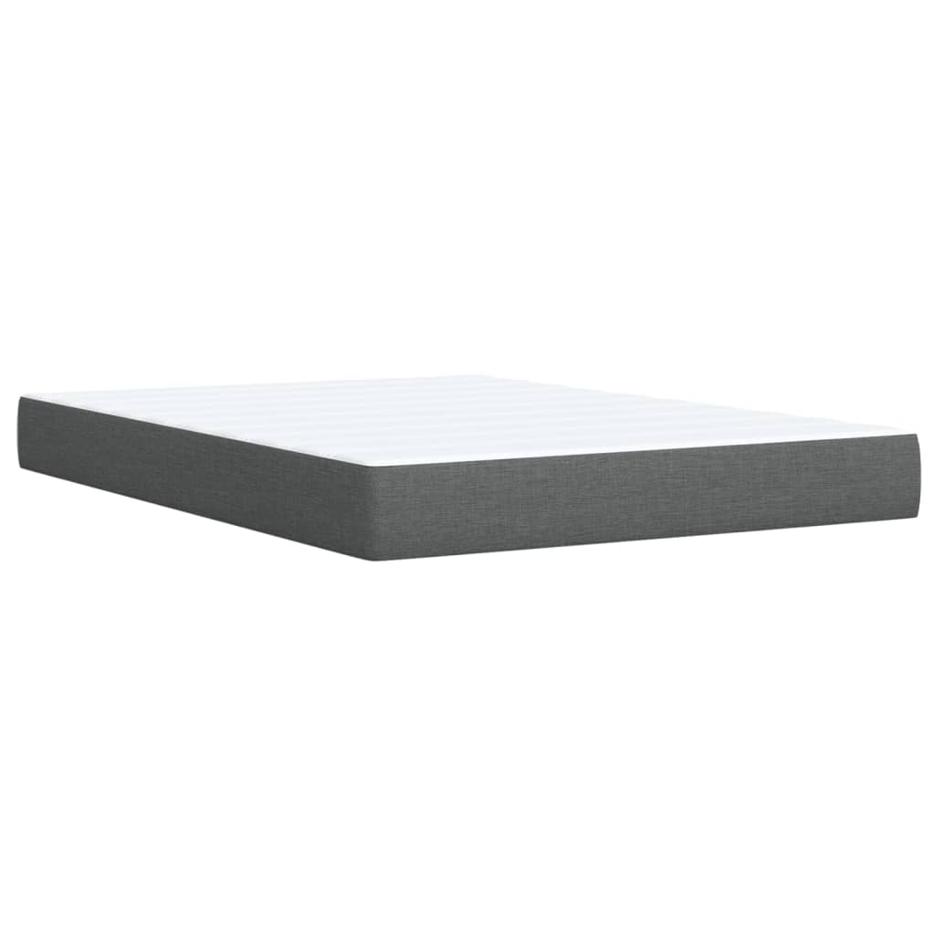 Boxspring met matras stof donkergrijs 140x190 cm Bedden & bedframes | Creëer jouw Trendy Thuis | Gratis bezorgd & Retour | Trendy.nl