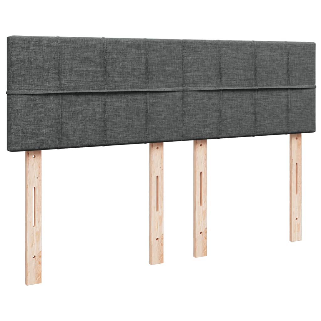 Boxspring met matras stof donkergrijs 140x190 cm Bedden & bedframes | Creëer jouw Trendy Thuis | Gratis bezorgd & Retour | Trendy.nl