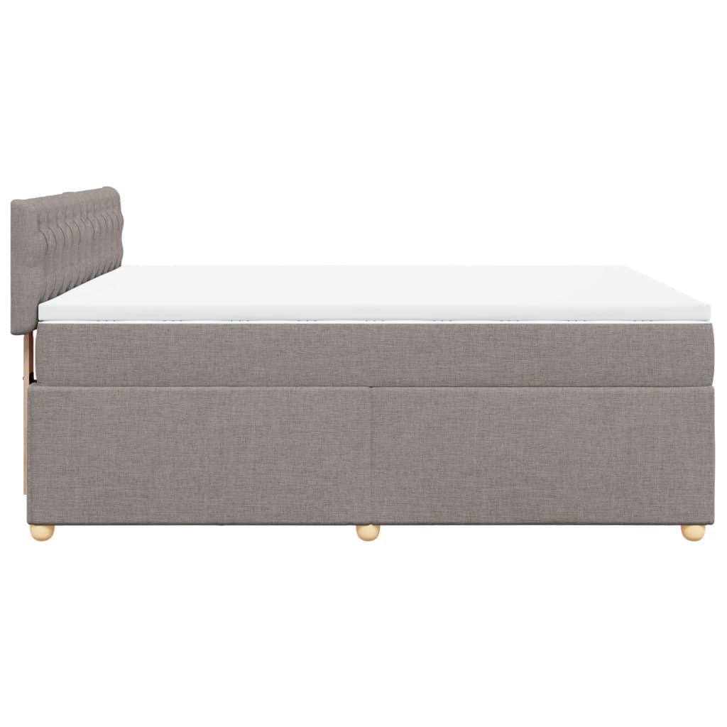 Boxspring met matras stof taupe 140x190 cm Bedden & bedframes | Creëer jouw Trendy Thuis | Gratis bezorgd & Retour | Trendy.nl