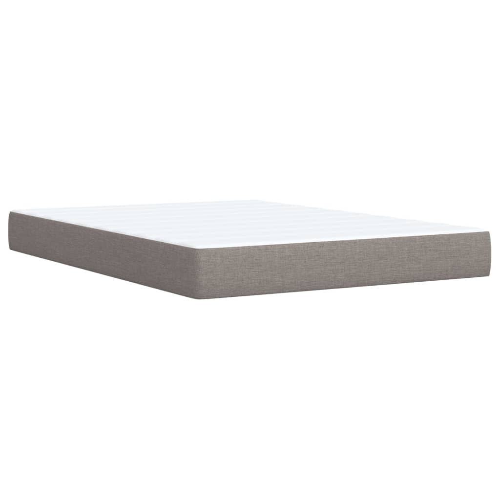 Boxspring met matras stof taupe 140x190 cm Bedden & bedframes | Creëer jouw Trendy Thuis | Gratis bezorgd & Retour | Trendy.nl