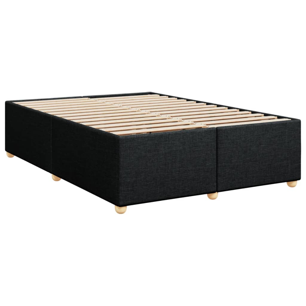 Boxspring met matras stof zwart 140x200 cm Bedden & bedframes | Creëer jouw Trendy Thuis | Gratis bezorgd & Retour | Trendy.nl