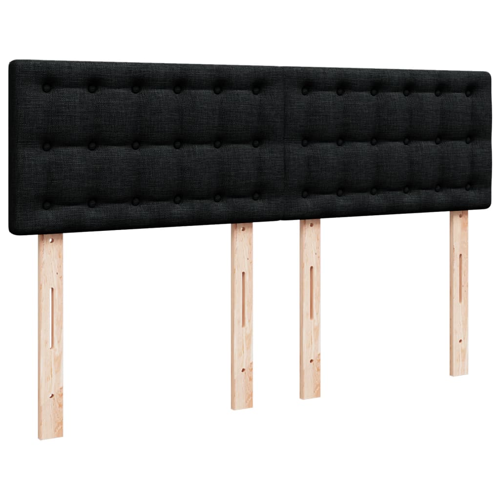 Boxspring met matras stof zwart 140x200 cm Bedden & bedframes | Creëer jouw Trendy Thuis | Gratis bezorgd & Retour | Trendy.nl