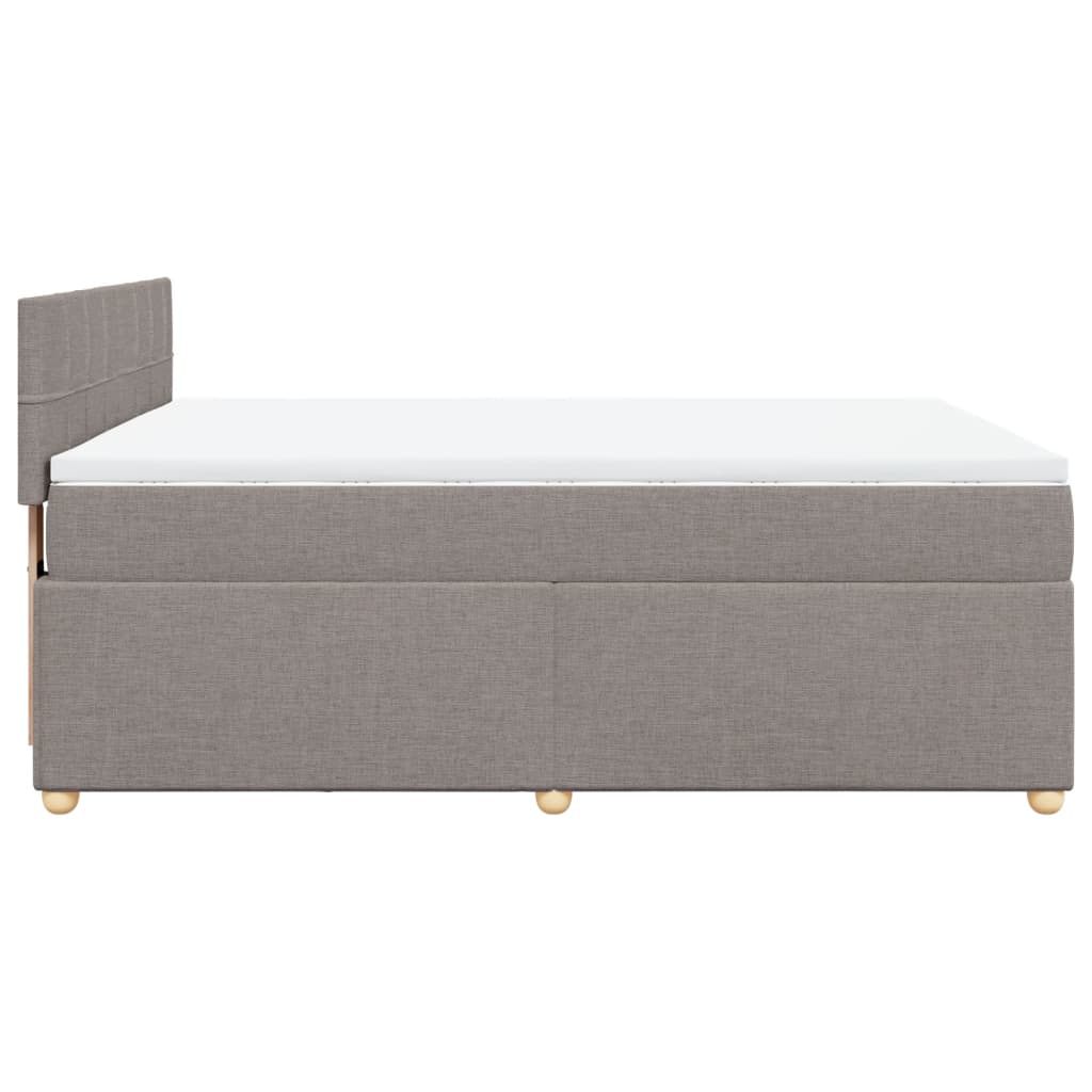 Boxspring met matras stof taupe 160x200 cm