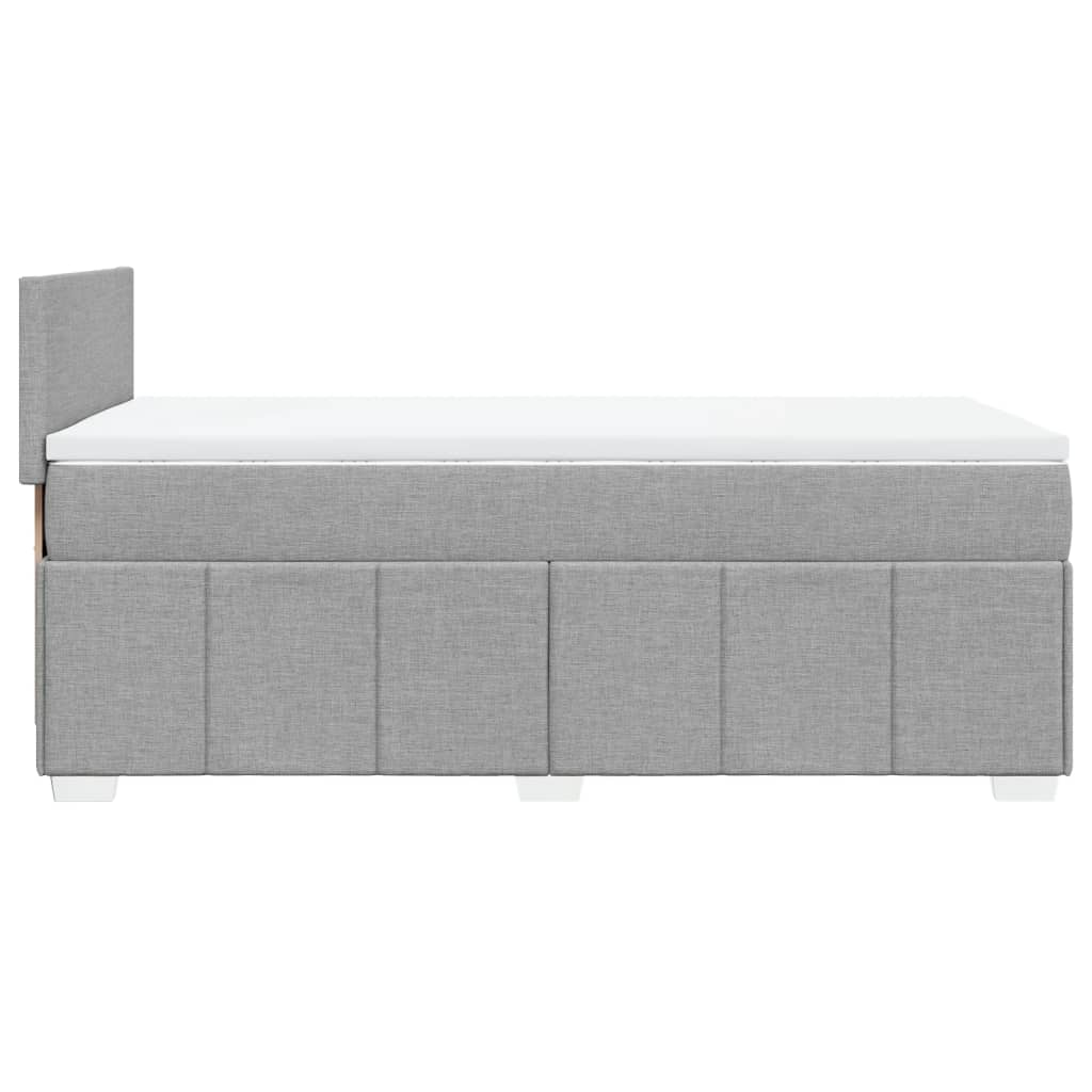 Boxspring met matras stof lichtgrijs 90x190 cm Bedden & bedframes | Creëer jouw Trendy Thuis | Gratis bezorgd & Retour | Trendy.nl