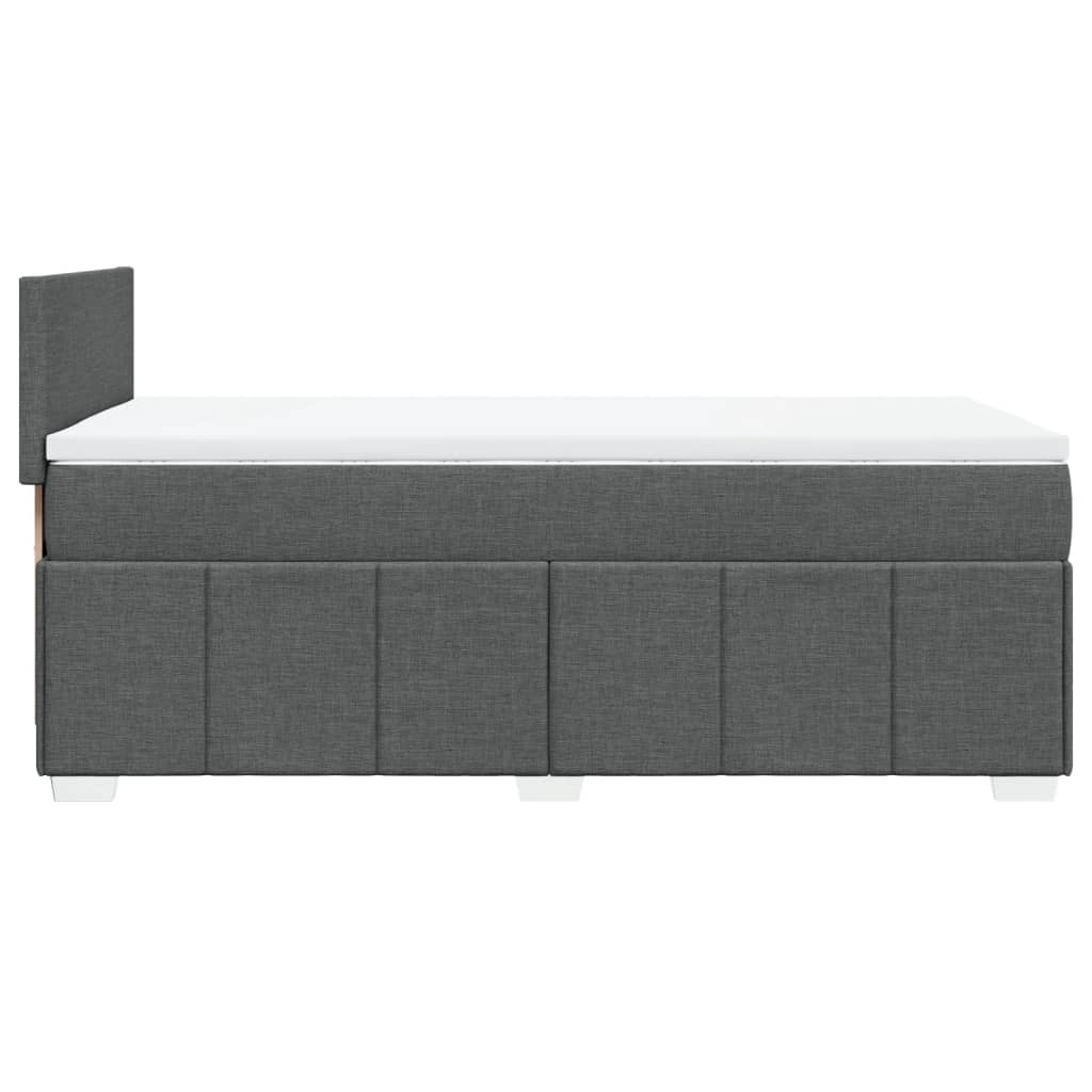 Boxspring met matras stof donkergrijs 90x190 cm Bedden & bedframes | Creëer jouw Trendy Thuis | Gratis bezorgd & Retour | Trendy.nl