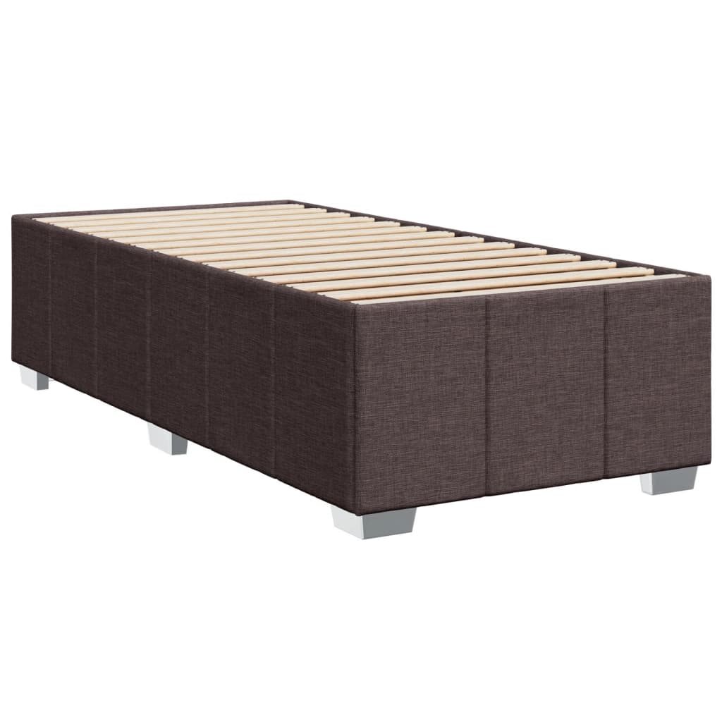 Boxspring met matras stof donkerbruin 90x190 cm Bedden & bedframes | Creëer jouw Trendy Thuis | Gratis bezorgd & Retour | Trendy.nl