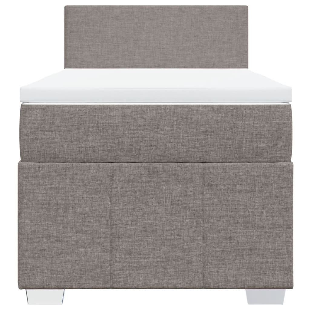 Boxspring met matras stof taupe 90x190 cm Bedden & bedframes | Creëer jouw Trendy Thuis | Gratis bezorgd & Retour | Trendy.nl