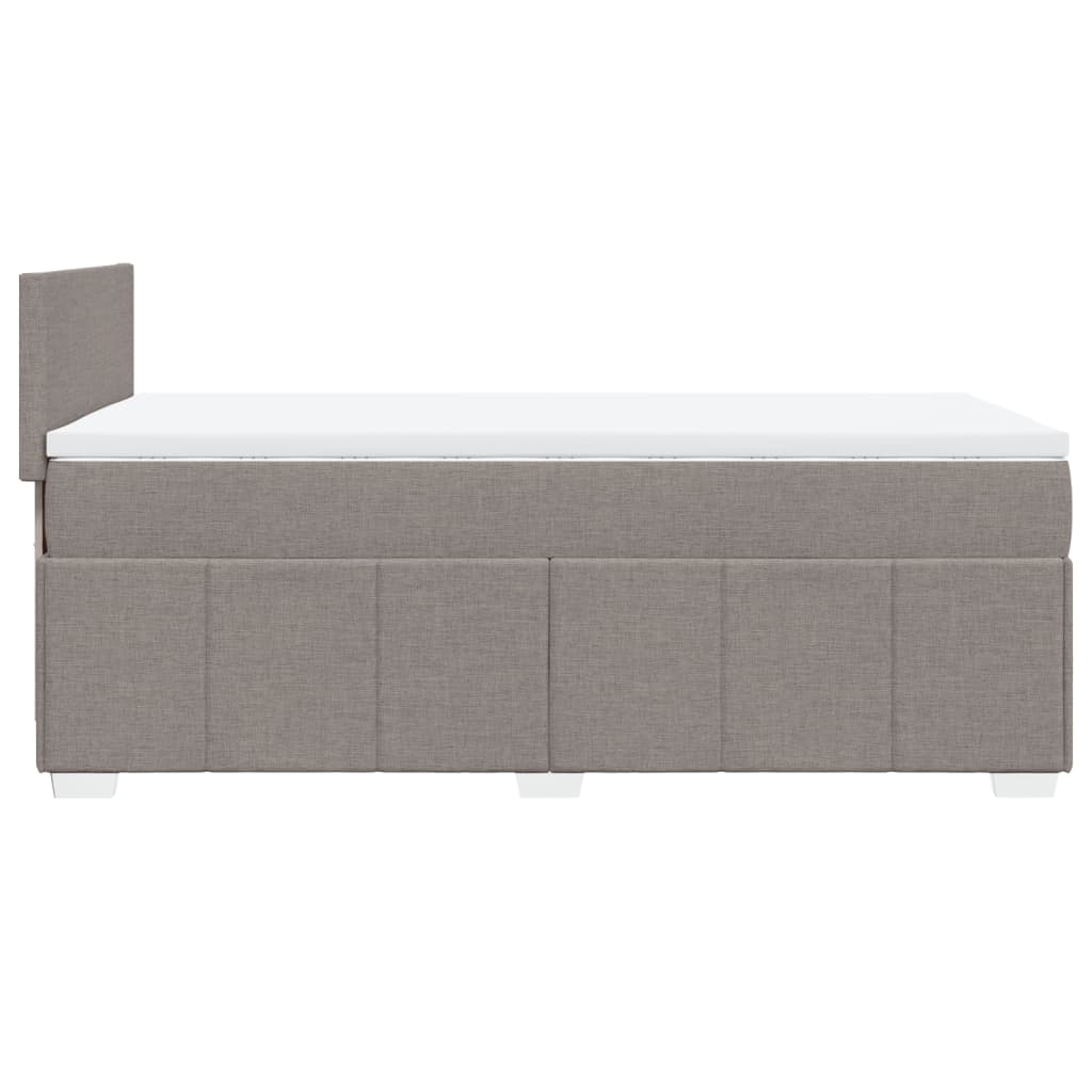 Boxspring met matras stof taupe 90x190 cm Bedden & bedframes | Creëer jouw Trendy Thuis | Gratis bezorgd & Retour | Trendy.nl