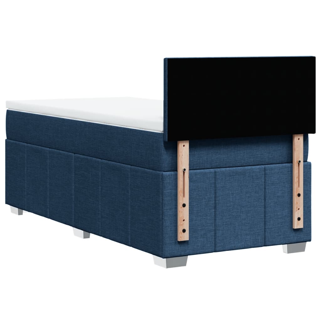 Boxspring met matras stof blauw 90x190 cm Bedden & bedframes | Creëer jouw Trendy Thuis | Gratis bezorgd & Retour | Trendy.nl