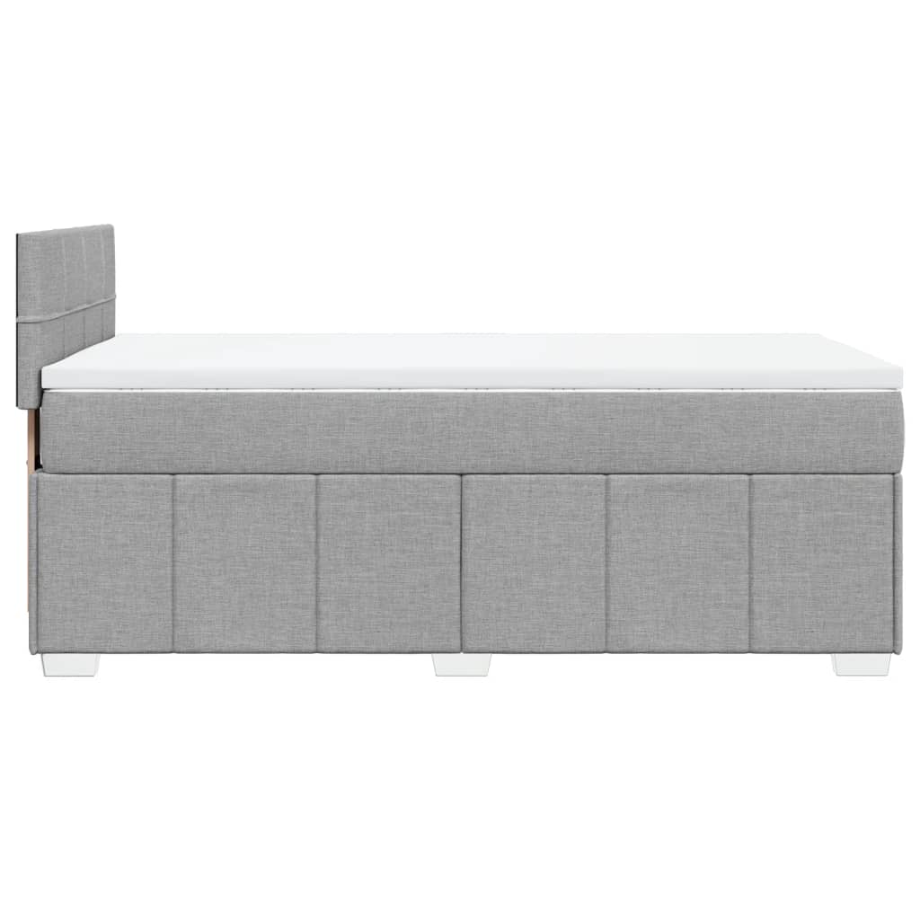 Boxspring met matras stof lichtgrijs 90x190 cm Bedden & bedframes | Creëer jouw Trendy Thuis | Gratis bezorgd & Retour | Trendy.nl