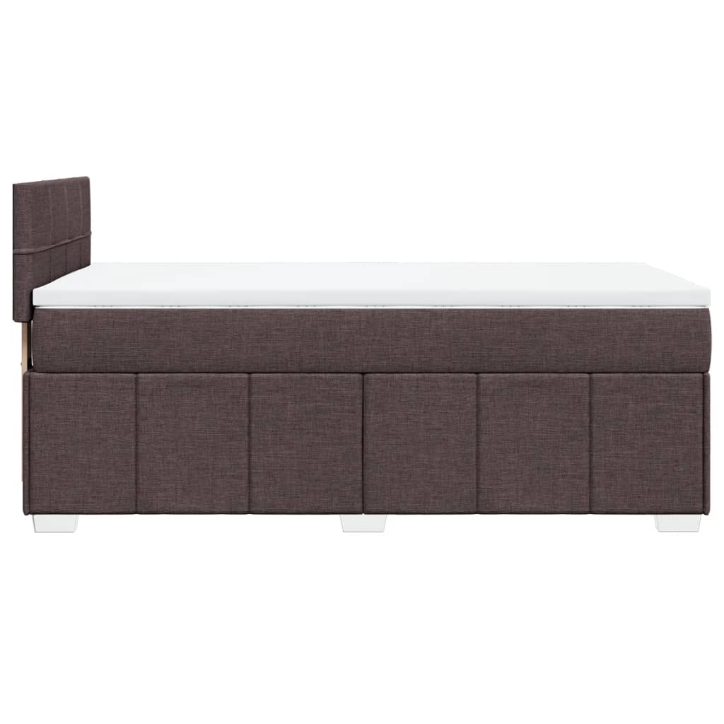 Boxspring met matras stof donkerbruin 90x190 cm Bedden & bedframes | Creëer jouw Trendy Thuis | Gratis bezorgd & Retour | Trendy.nl