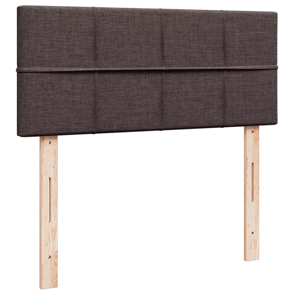 Boxspring met matras stof donkerbruin 90x190 cm Bedden & bedframes | Creëer jouw Trendy Thuis | Gratis bezorgd & Retour | Trendy.nl