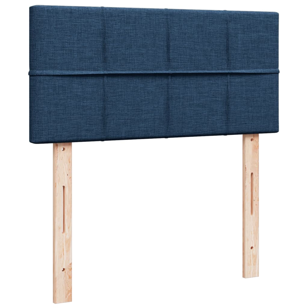 Boxspring met matras stof blauw 90x190 cm Bedden & bedframes | Creëer jouw Trendy Thuis | Gratis bezorgd & Retour | Trendy.nl