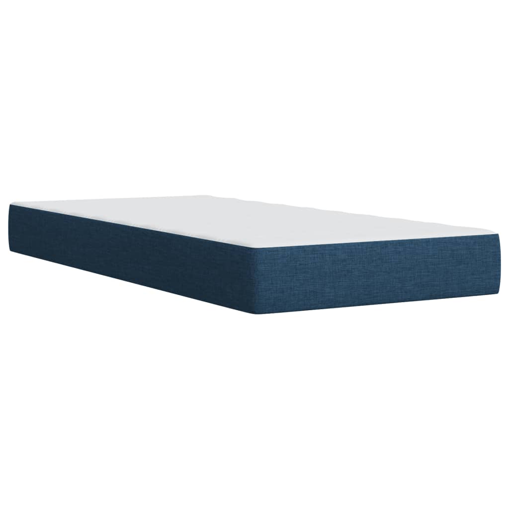 Boxspring met matras stof blauw 90x190 cm Bedden & bedframes | Creëer jouw Trendy Thuis | Gratis bezorgd & Retour | Trendy.nl