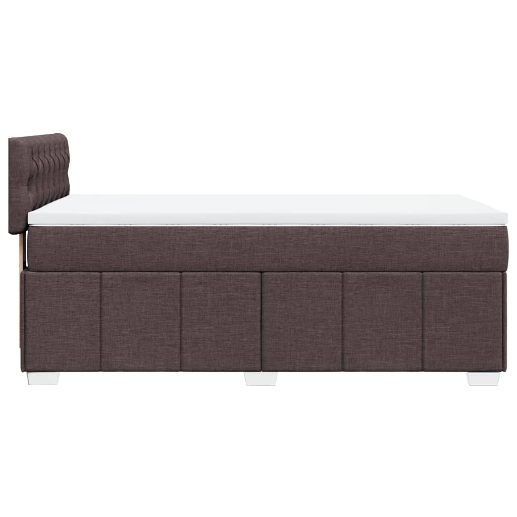 Boxspring met matras stof donkerbruin 90x190 cm Bedden & bedframes | Creëer jouw Trendy Thuis | Gratis bezorgd & Retour | Trendy.nl