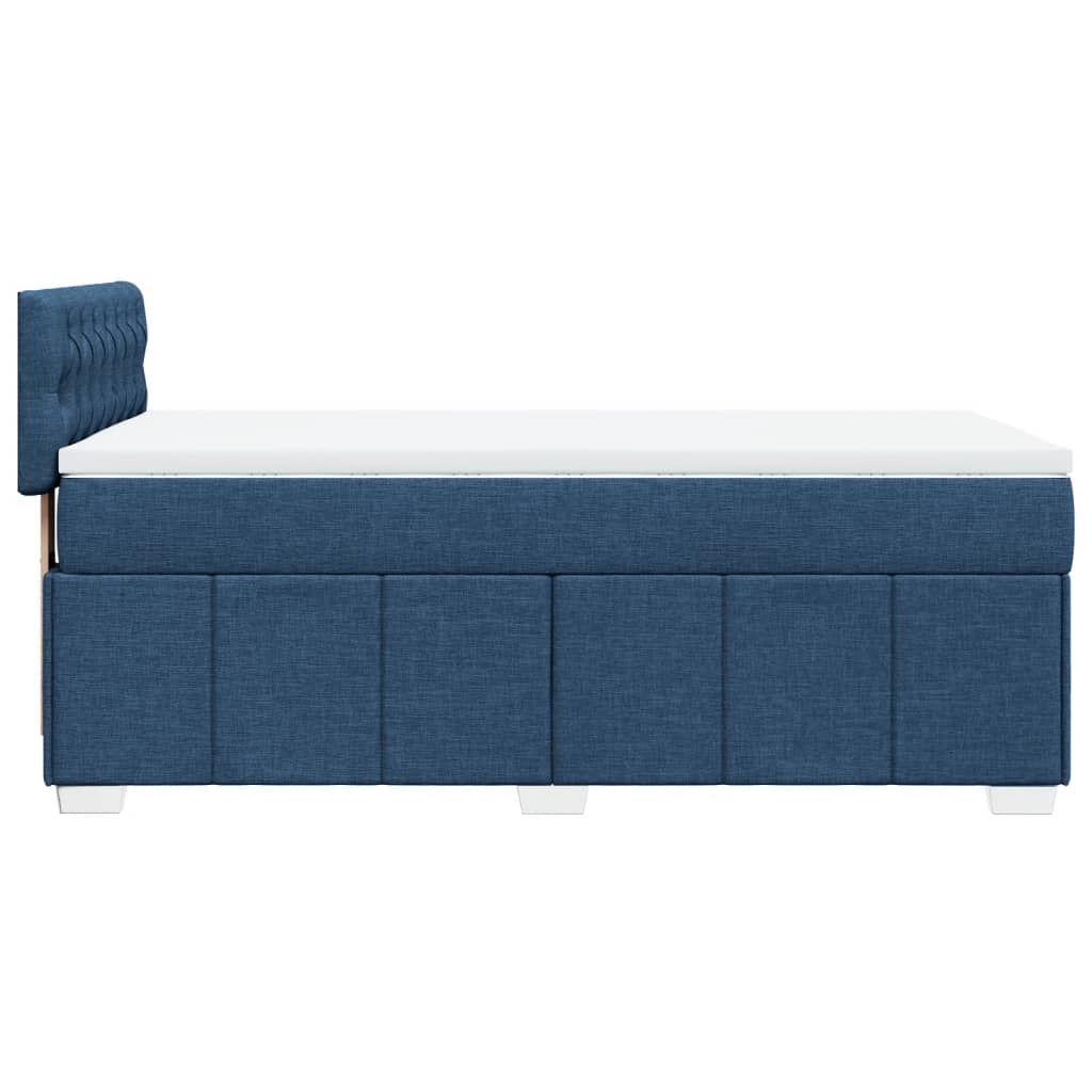 Boxspring met matras stof blauw 90x190 cm Bedden & bedframes | Creëer jouw Trendy Thuis | Gratis bezorgd & Retour | Trendy.nl