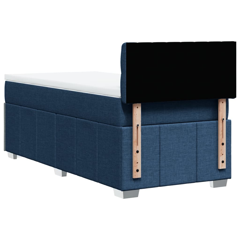 Boxspring met matras stof blauw 90x190 cm Bedden & bedframes | Creëer jouw Trendy Thuis | Gratis bezorgd & Retour | Trendy.nl