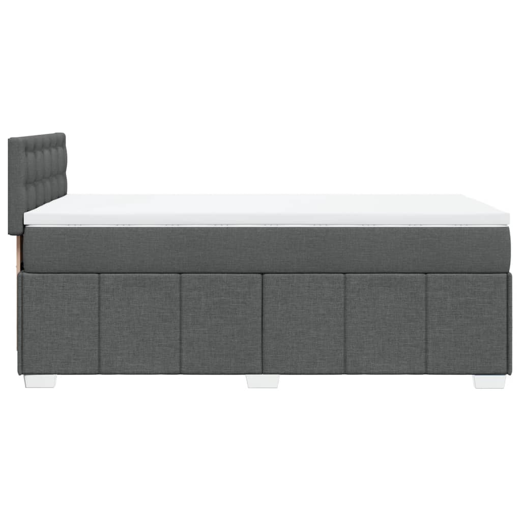 Boxspring met matras stof donkergrijs 90x190 cm Bedden & bedframes | Creëer jouw Trendy Thuis | Gratis bezorgd & Retour | Trendy.nl