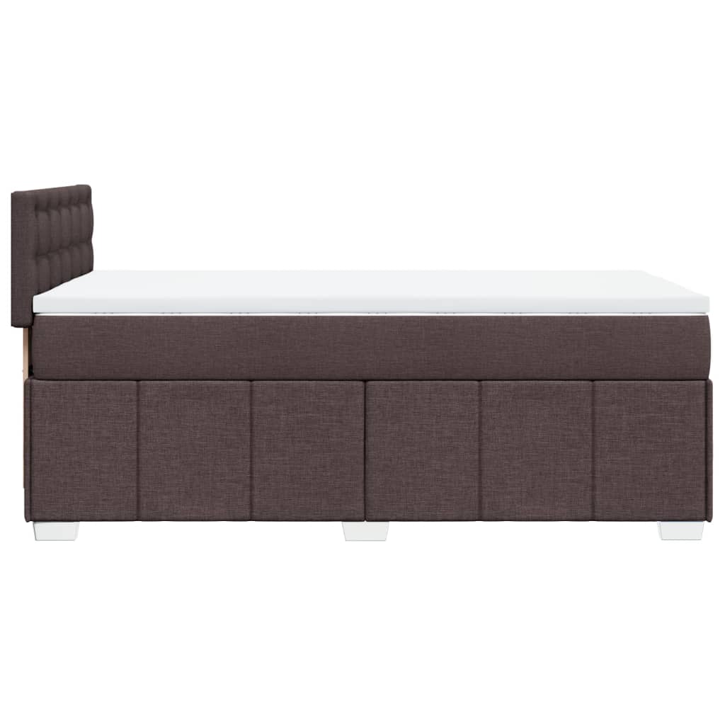 Boxspring met matras stof donkerbruin 90x190 cm Bedden & bedframes | Creëer jouw Trendy Thuis | Gratis bezorgd & Retour | Trendy.nl