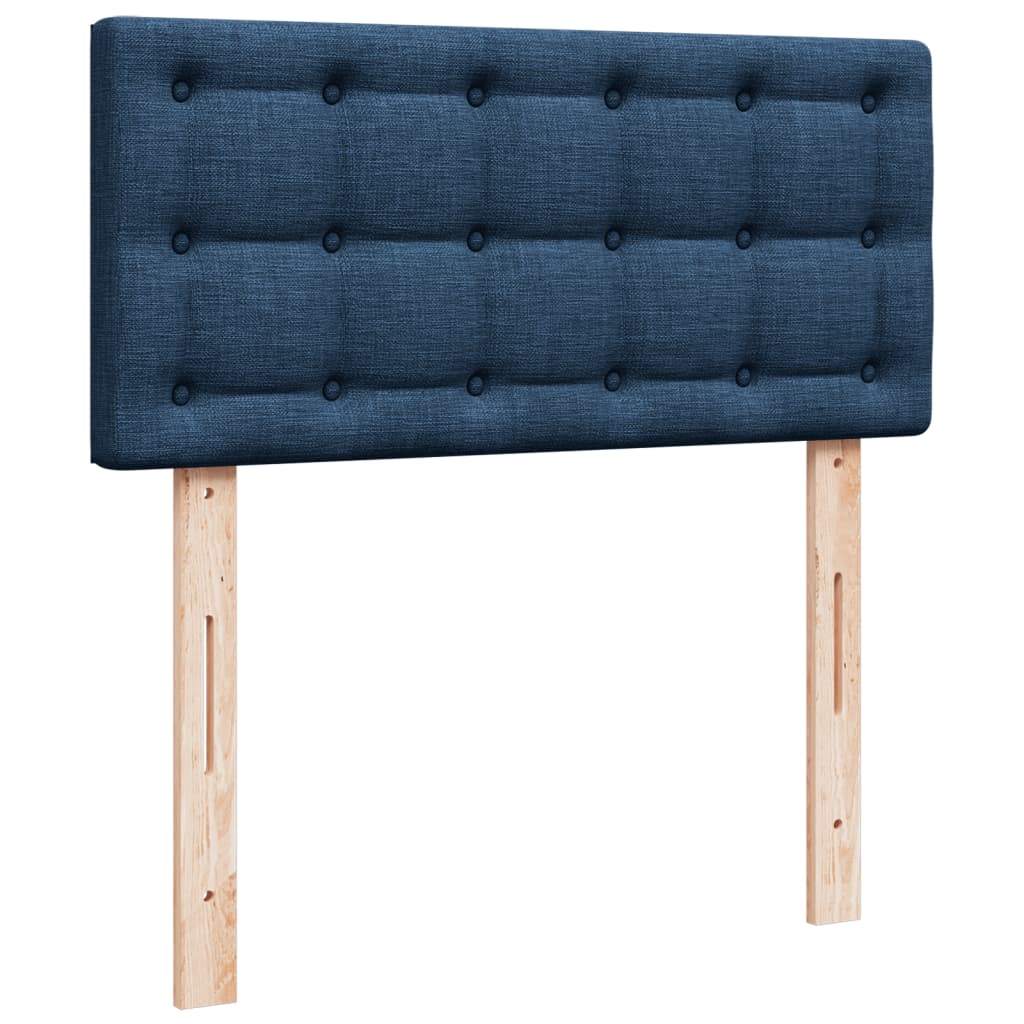 Boxspring met matras stof blauw 90x190 cm Bedden & bedframes | Creëer jouw Trendy Thuis | Gratis bezorgd & Retour | Trendy.nl