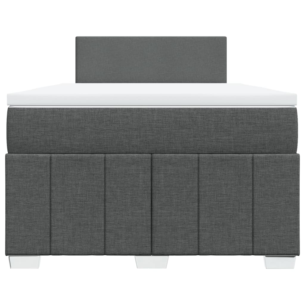 Boxspring met matras stof donkergrijs 120x200 cm Bedden & bedframes | Creëer jouw Trendy Thuis | Gratis bezorgd & Retour | Trendy.nl