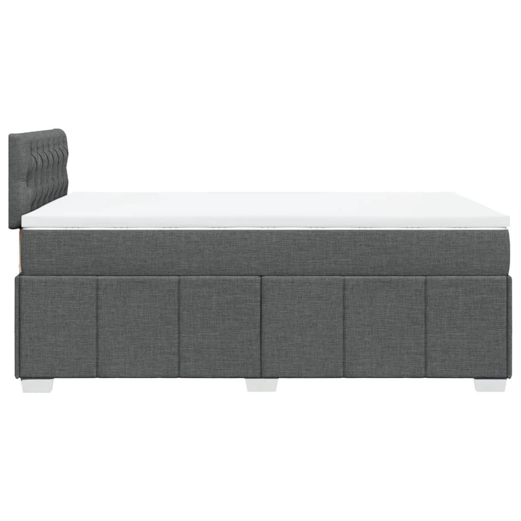 Boxspring met matras stof donkergrijs 120x200 cm Bedden & bedframes | Creëer jouw Trendy Thuis | Gratis bezorgd & Retour | Trendy.nl