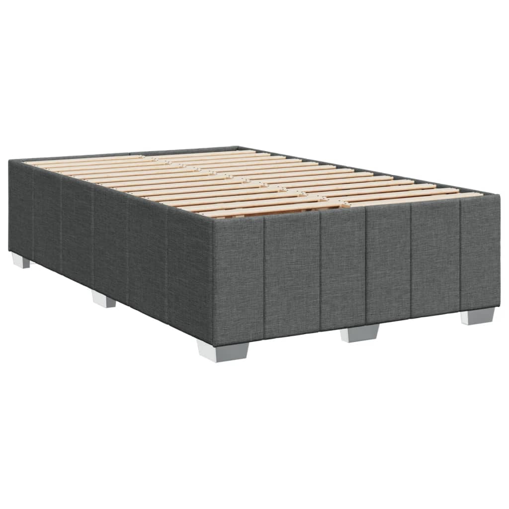 Boxspring met matras stof donkergrijs 120x200 cm Bedden & bedframes | Creëer jouw Trendy Thuis | Gratis bezorgd & Retour | Trendy.nl