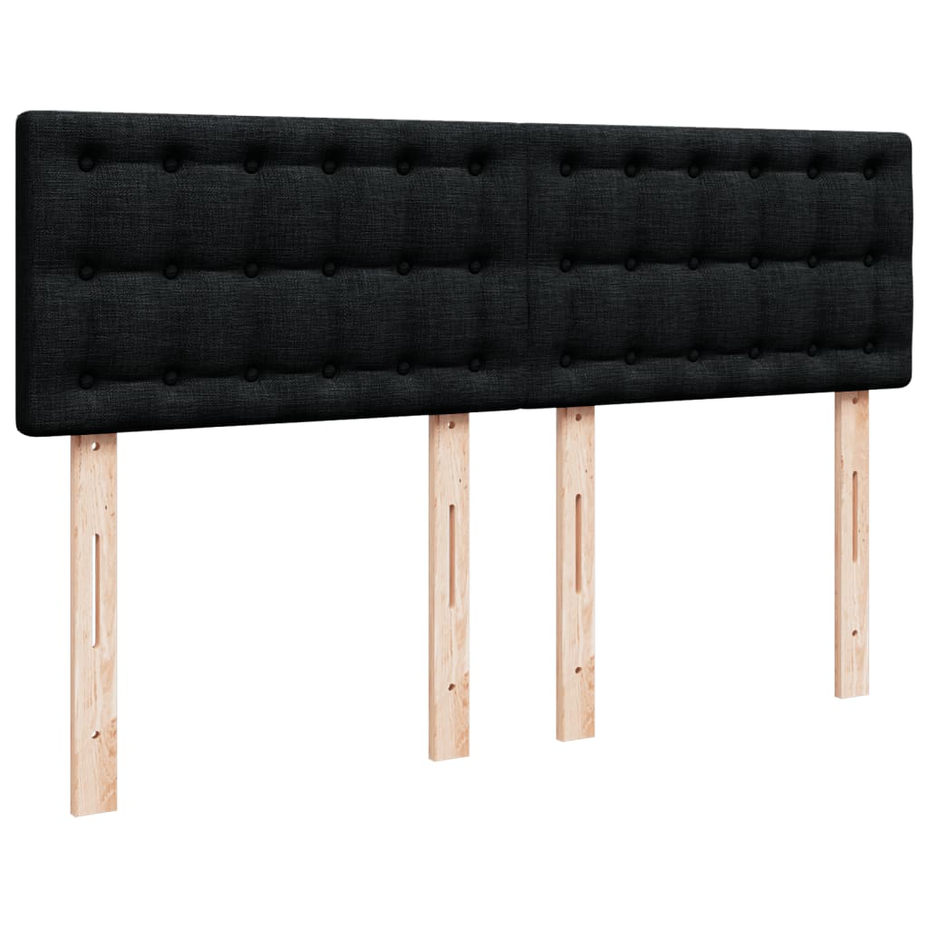 Boxspring met matras stof zwart 140x190 cm Bedden & bedframes | Creëer jouw Trendy Thuis | Gratis bezorgd & Retour | Trendy.nl