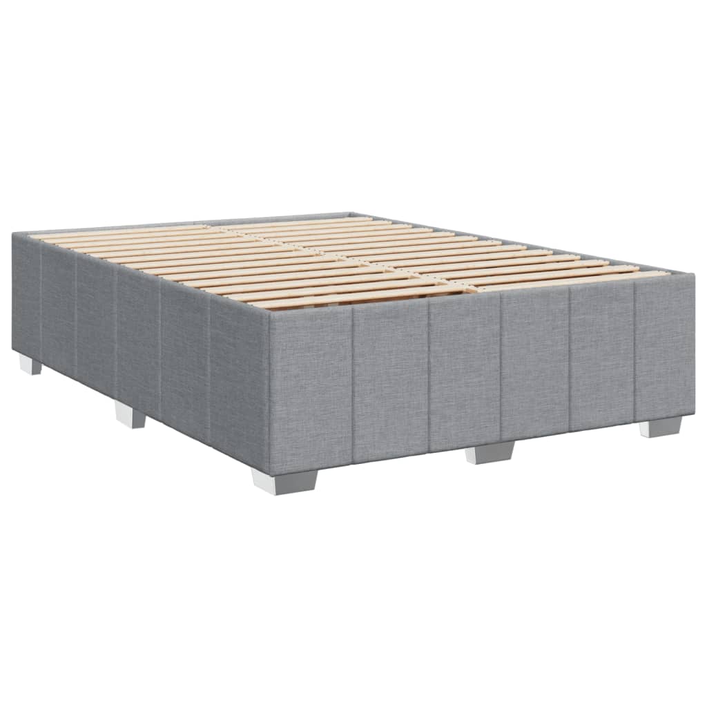 Boxspring met matras stof lichtgrijs 140x200 cm Bedden & bedframes | Creëer jouw Trendy Thuis | Gratis bezorgd & Retour | Trendy.nl