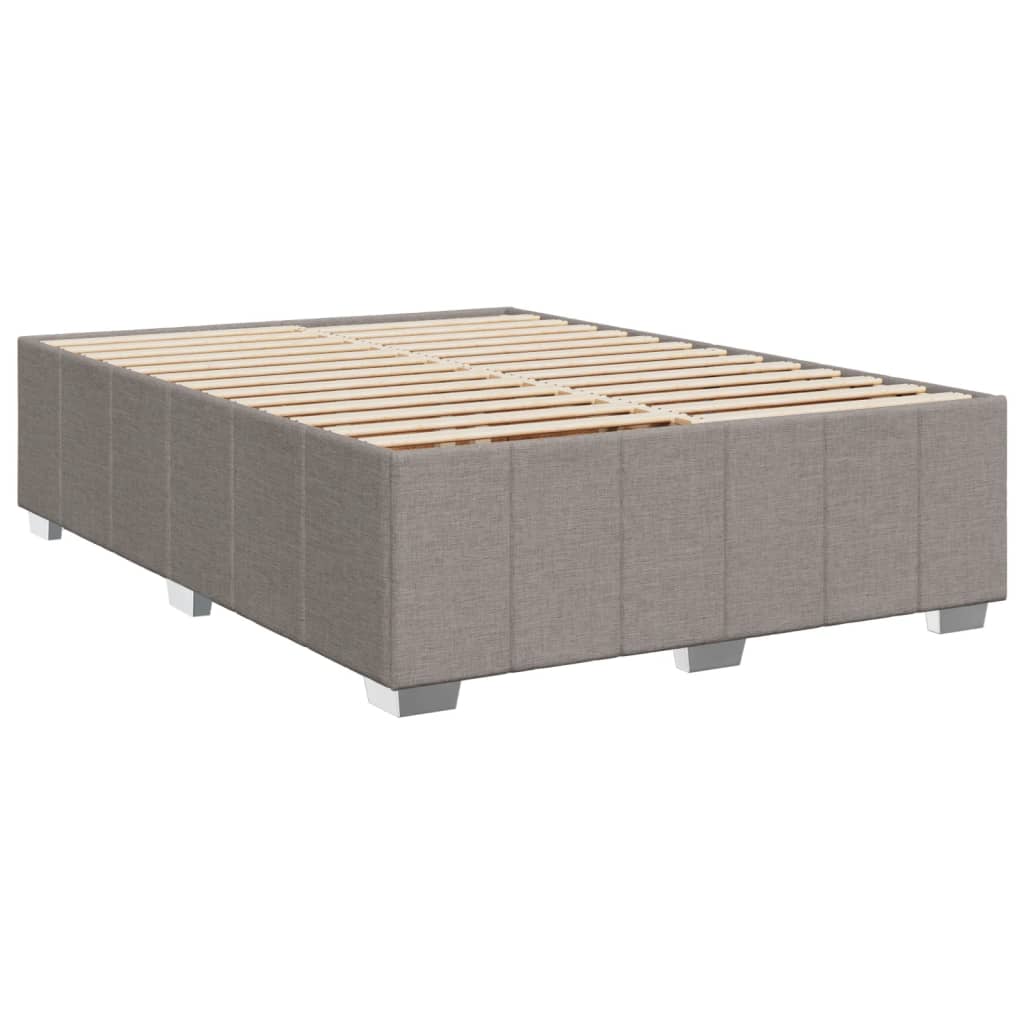 Boxspring met matras stof taupe 160x200 cm