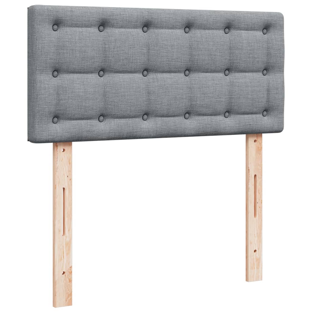 Boxspring met matras stof lichtgrijs 80x200 cm Bedden & bedframes | Creëer jouw Trendy Thuis | Gratis bezorgd & Retour | Trendy.nl