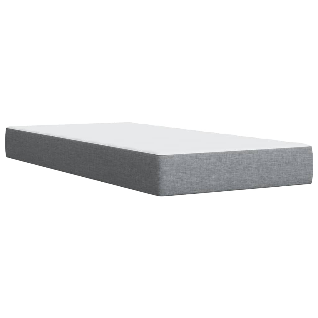 Boxspring met matras stof lichtgrijs 80x200 cm Bedden & bedframes | Creëer jouw Trendy Thuis | Gratis bezorgd & Retour | Trendy.nl