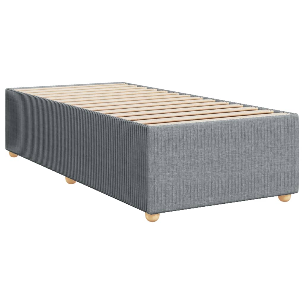 Boxspring met matras stof lichtgrijs 80x200 cm Bedden & bedframes | Creëer jouw Trendy Thuis | Gratis bezorgd & Retour | Trendy.nl