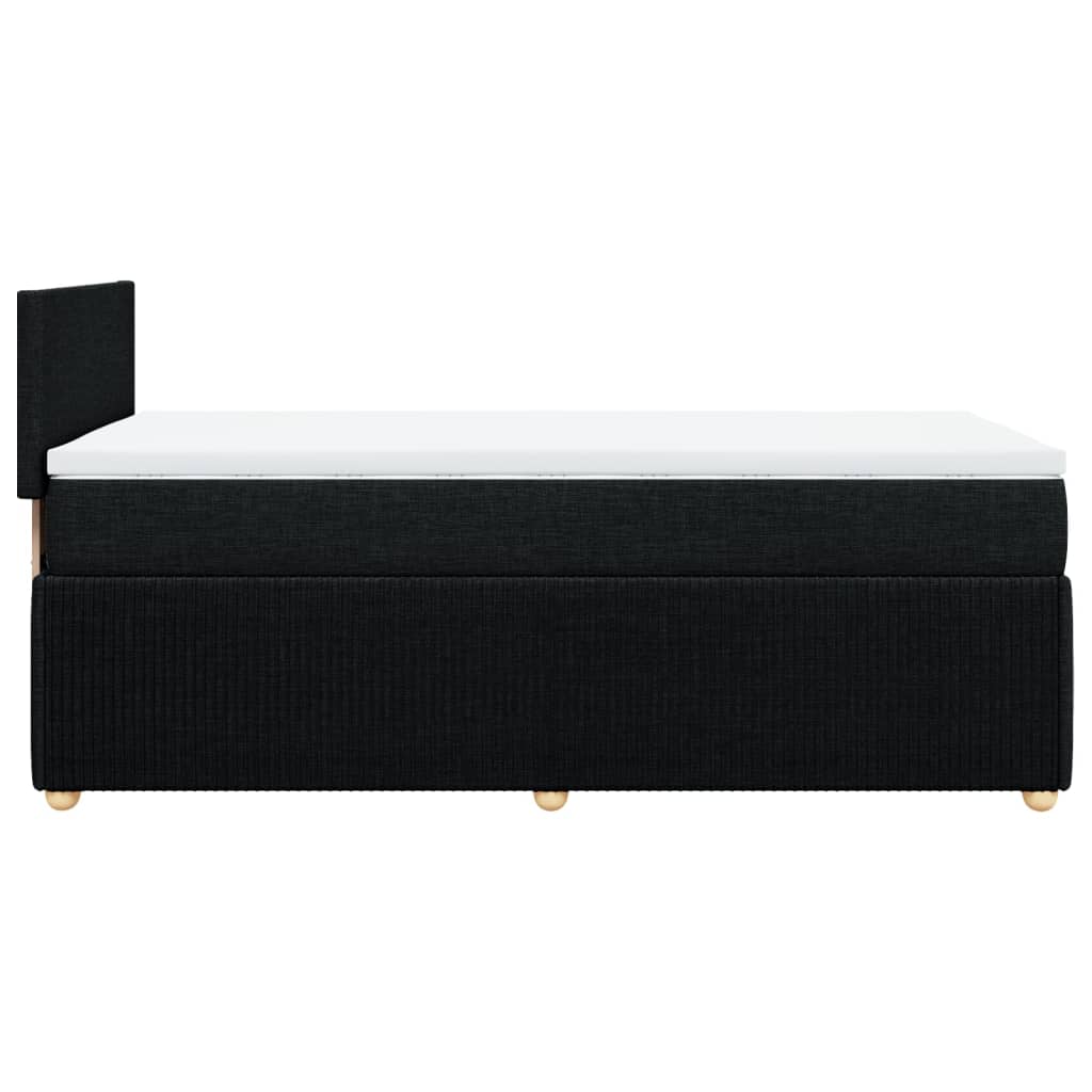 Boxspring met matras stof zwart 90x190 cm Bedden & bedframes | Creëer jouw Trendy Thuis | Gratis bezorgd & Retour | Trendy.nl