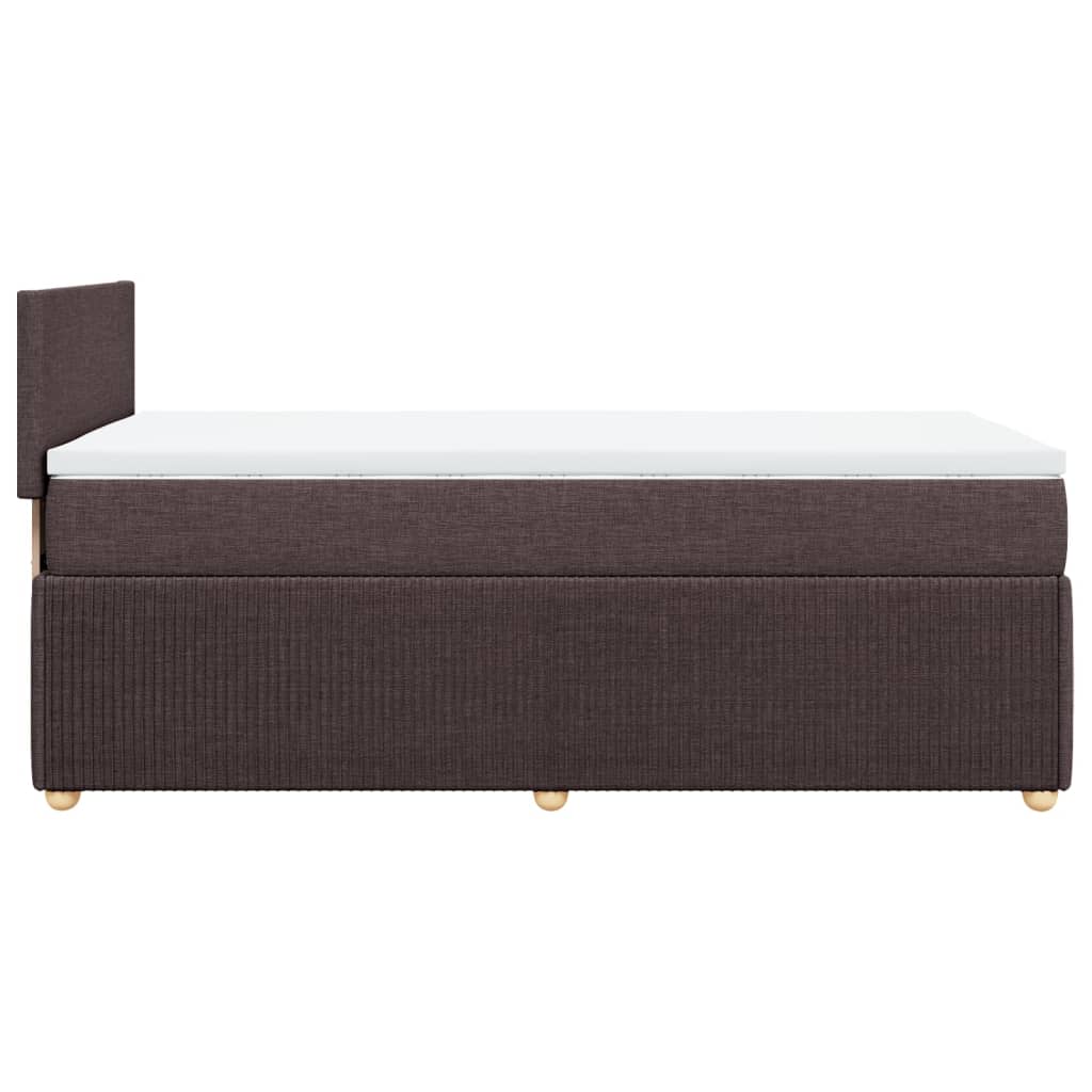 Boxspring met matras stof donkerbruin 90x190 cm Bedden & bedframes | Creëer jouw Trendy Thuis | Gratis bezorgd & Retour | Trendy.nl