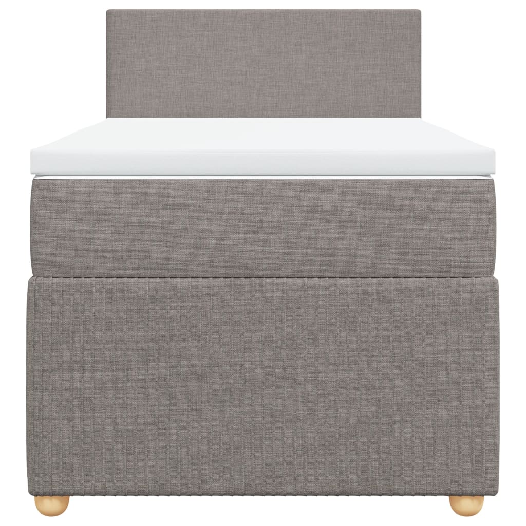 Boxspring met matras stof taupe 90x190 cm Bedden & bedframes | Creëer jouw Trendy Thuis | Gratis bezorgd & Retour | Trendy.nl