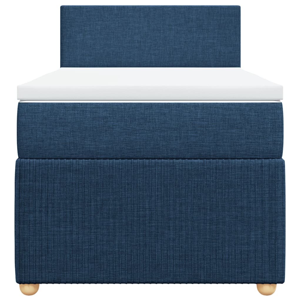 Boxspring met matras stof blauw 90x190 cm Bedden & bedframes | Creëer jouw Trendy Thuis | Gratis bezorgd & Retour | Trendy.nl