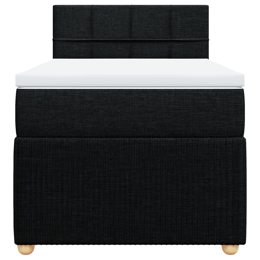 Boxspring met matras stof zwart 90x190 cm Bedden & bedframes | Creëer jouw Trendy Thuis | Gratis bezorgd & Retour | Trendy.nl