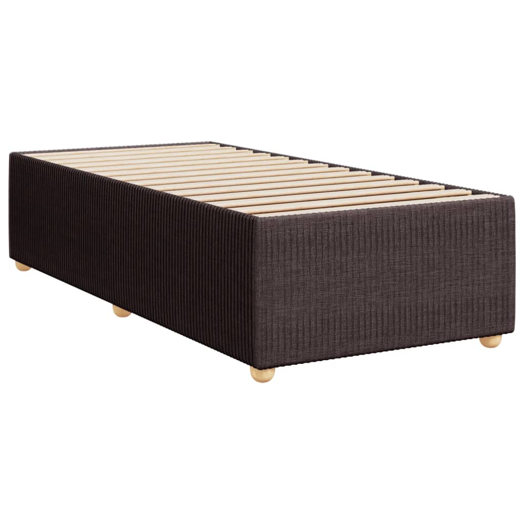 Boxspring met matras stof donkerbruin 90x190 cm Bedden & bedframes | Creëer jouw Trendy Thuis | Gratis bezorgd & Retour | Trendy.nl