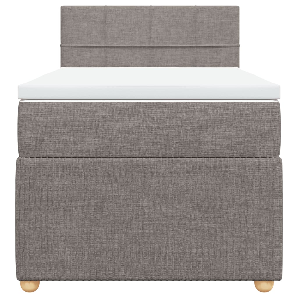 Boxspring met matras stof taupe 90x190 cm Bedden & bedframes | Creëer jouw Trendy Thuis | Gratis bezorgd & Retour | Trendy.nl