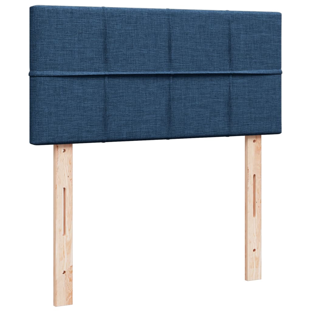 Boxspring met matras stof blauw 90x190 cm Bedden & bedframes | Creëer jouw Trendy Thuis | Gratis bezorgd & Retour | Trendy.nl