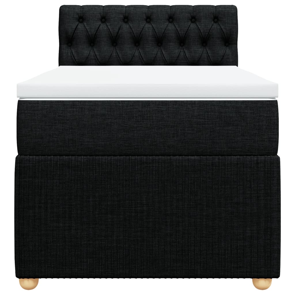 Boxspring met matras stof zwart 90x190 cm Bedden & bedframes | Creëer jouw Trendy Thuis | Gratis bezorgd & Retour | Trendy.nl