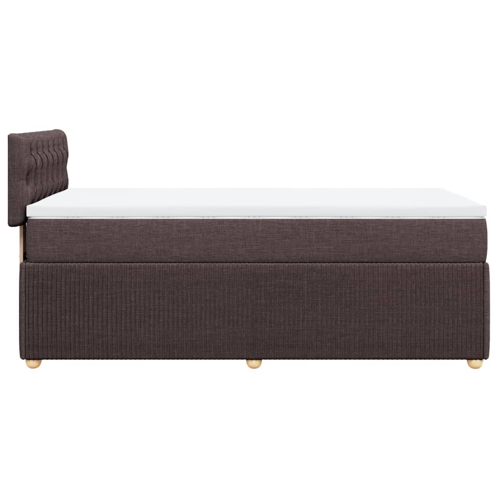 Boxspring met matras stof donkerbruin 90x190 cm Bedden & bedframes | Creëer jouw Trendy Thuis | Gratis bezorgd & Retour | Trendy.nl