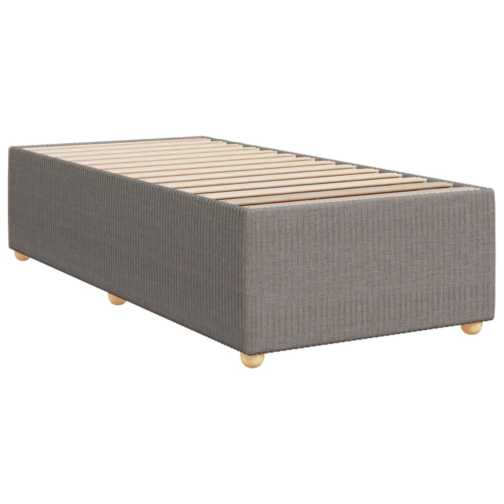 Boxspring met matras stof taupe 90x190 cm Bedden & bedframes | Creëer jouw Trendy Thuis | Gratis bezorgd & Retour | Trendy.nl