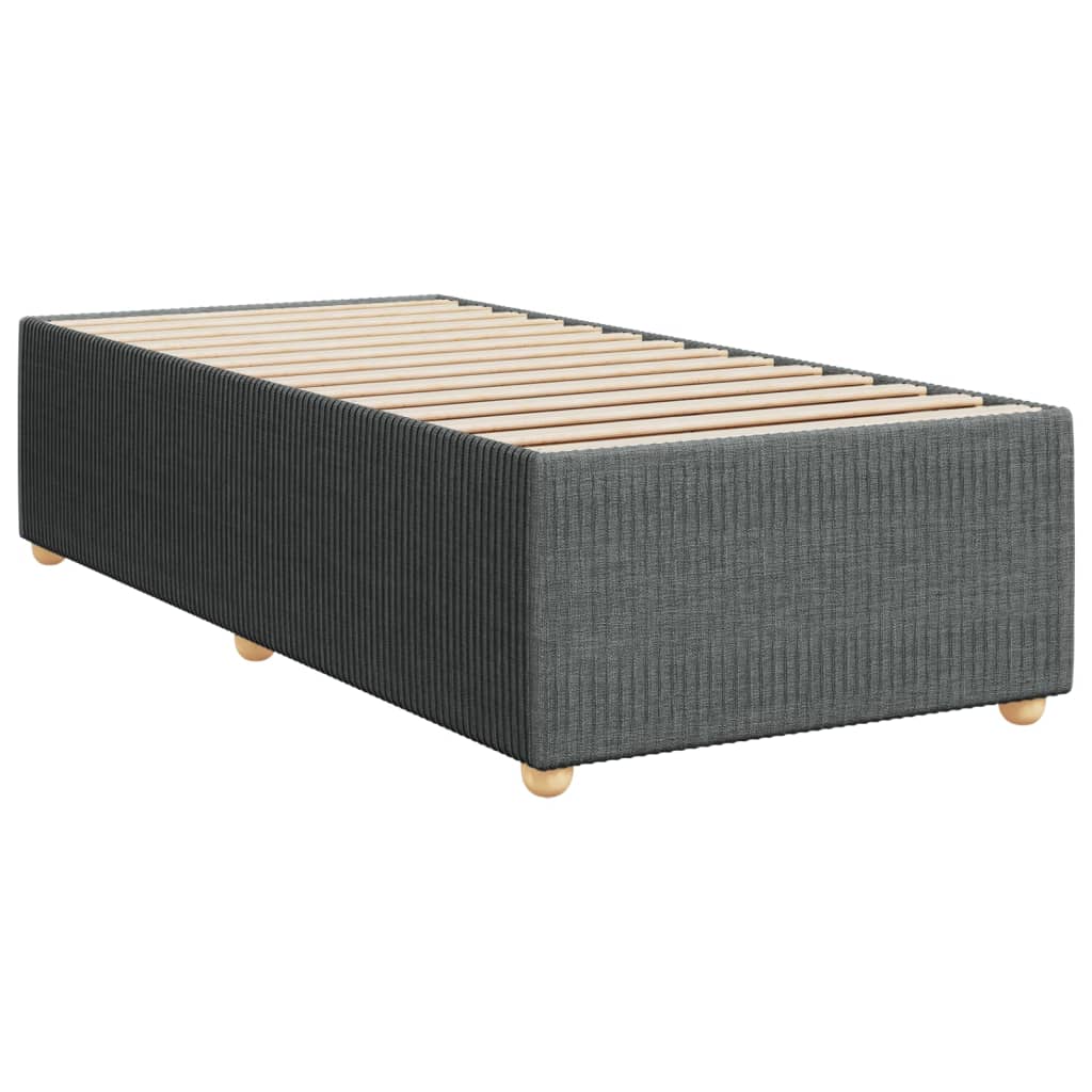 Boxspring met matras stof donkergrijs 90x190 cm Bedden & bedframes | Creëer jouw Trendy Thuis | Gratis bezorgd & Retour | Trendy.nl